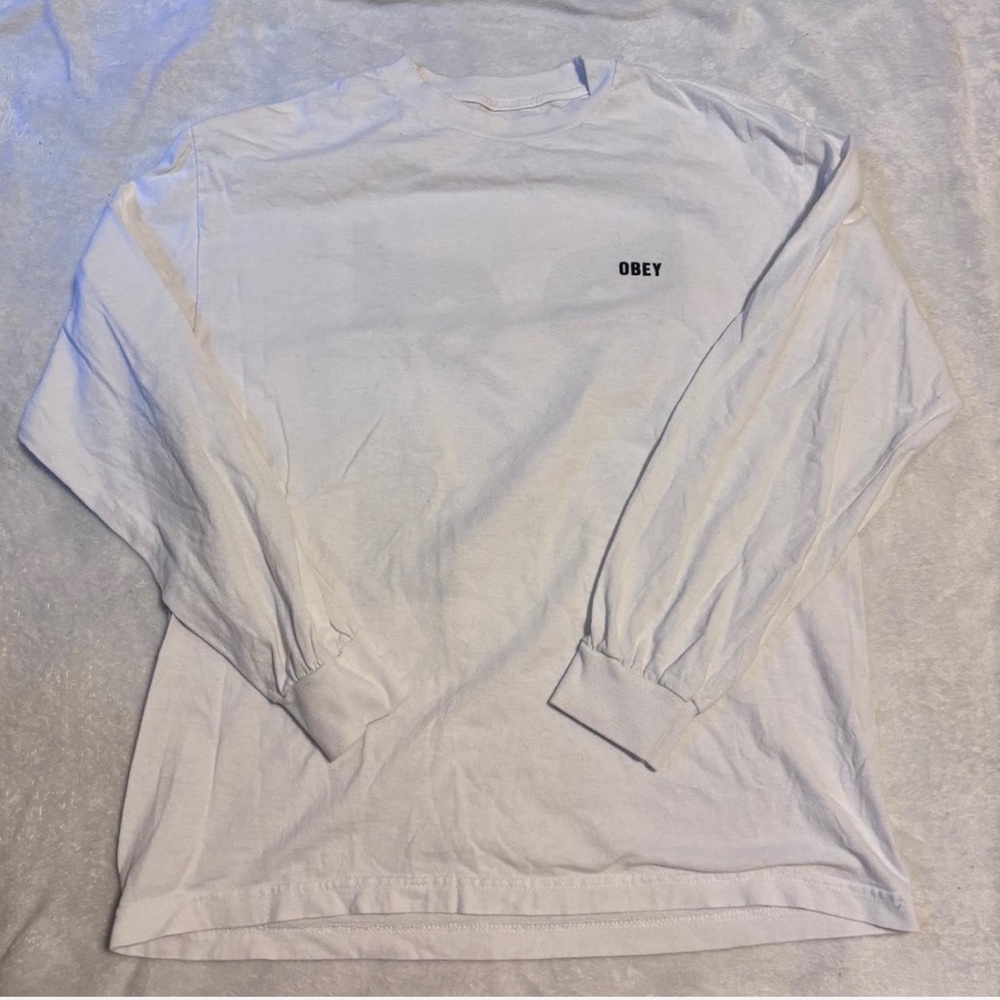 Obey Classic White Long Sleeve Tee